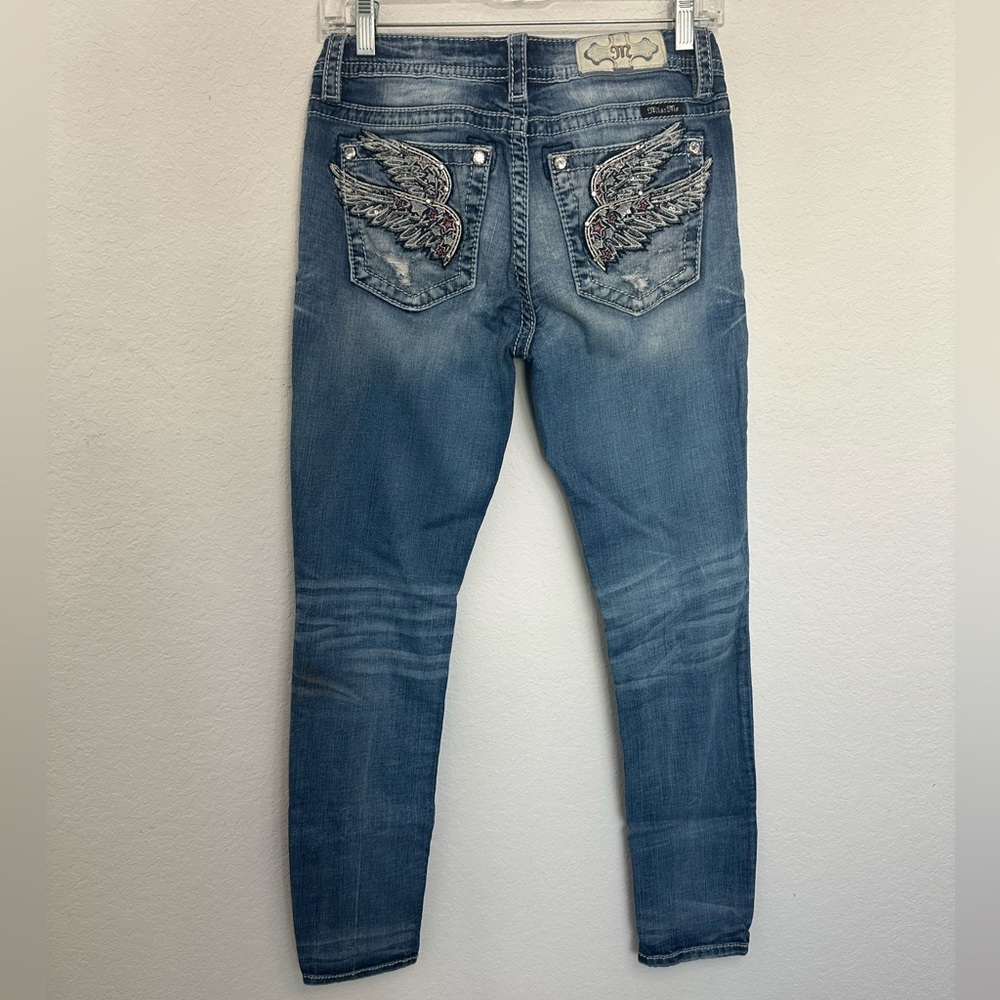 Miss Me Bedazzled Wings Skinny Jeans Size 28